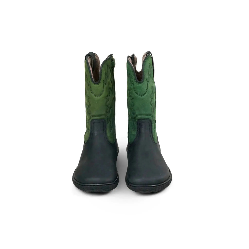 Koel - Fiona Felt Green - Botas vaqueras barefoot para mujer