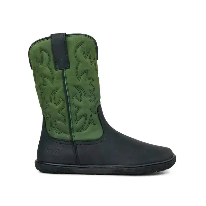 Koel - Fiona Felt Green - Botas vaqueras barefoot para mujer