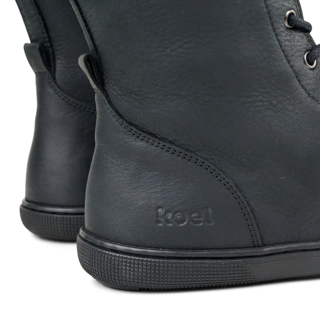 Koel Flora Hydro Black - Botas altas barefoot para mujer marrones