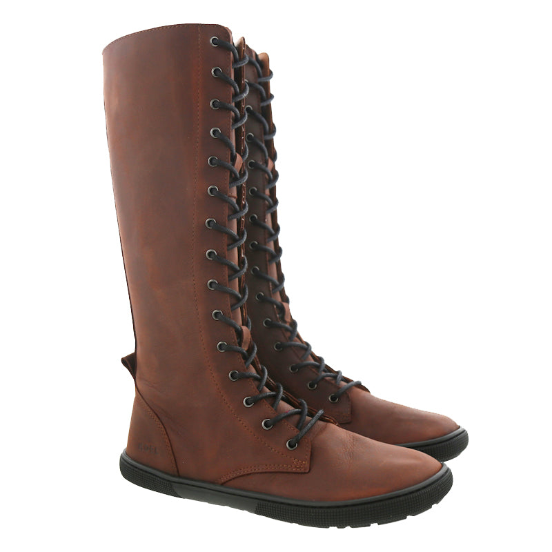 Koel - Flora Hydro Chocolate - Botas altas barefoot-Koel-Cacles Barefoot-Tienda de calzado barefoot respetuoso minimalista