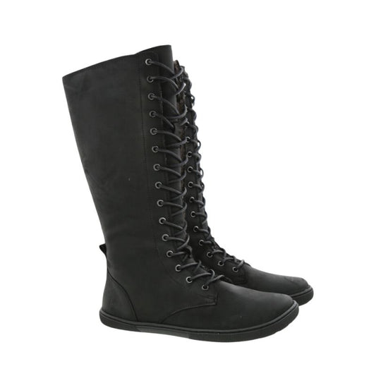 Koel - Flora Lambswool Black - Botas altas barefoot calientes