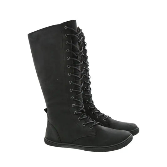 Koel - Flora Lambswool Black - Botas altas barefoot calientes