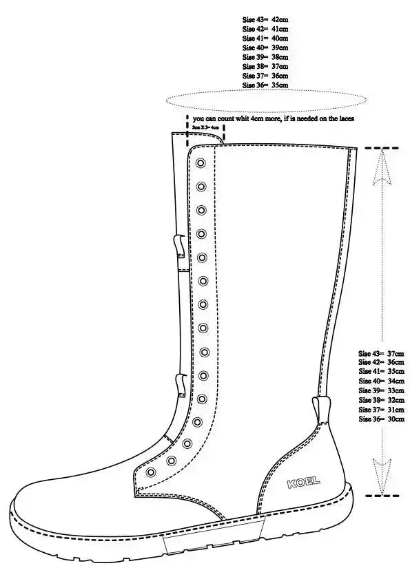 Koel - Flora Lambswool Black - Botas altas barefoot calientes