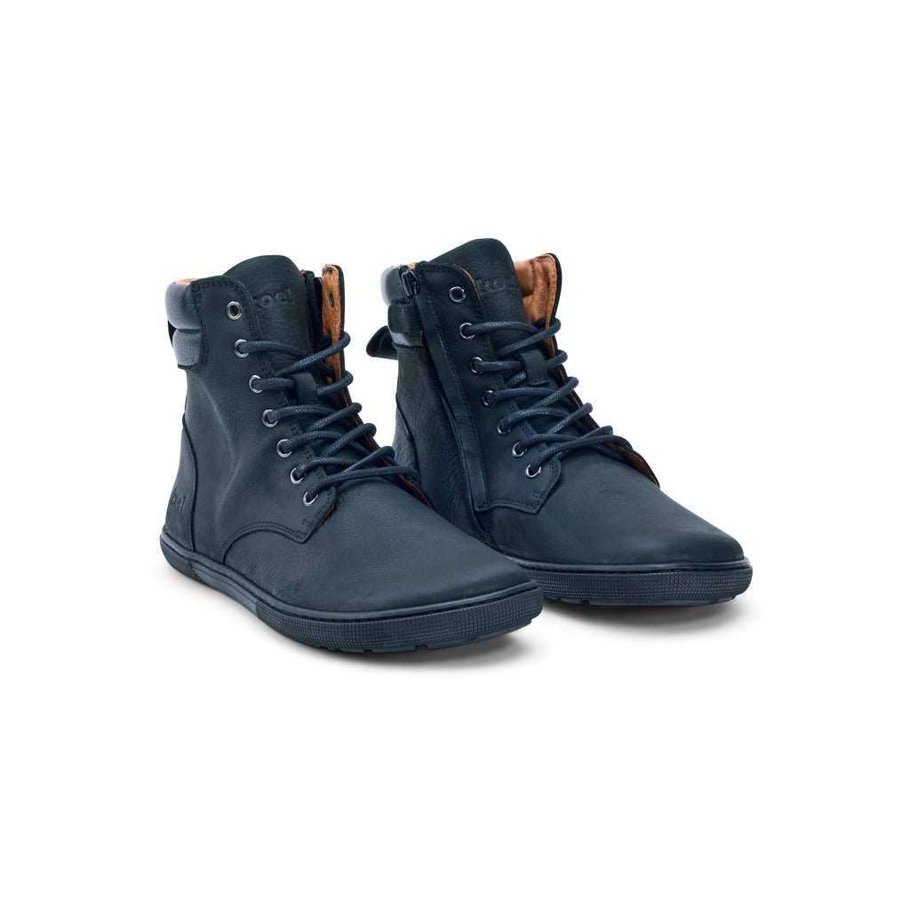 Koel Florence Hydro Black - Botas barefoot otoñales unisex negras  Cacles Barefoot
