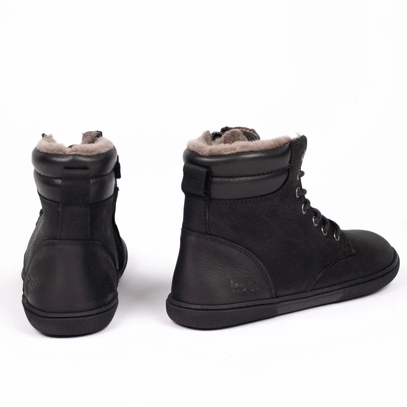 Koel - Florence Hydro Lambswool Black - Botas Barefoot-Koel-Cacles Barefoot-Tienda de calzado barefoot respetuoso minimalista