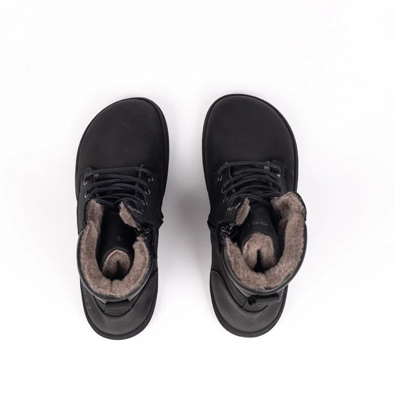 Koel - Florence Hydro Lambswool Black - Botas Barefoot-Koel-Cacles Barefoot-Tienda de calzado barefoot respetuoso minimalista