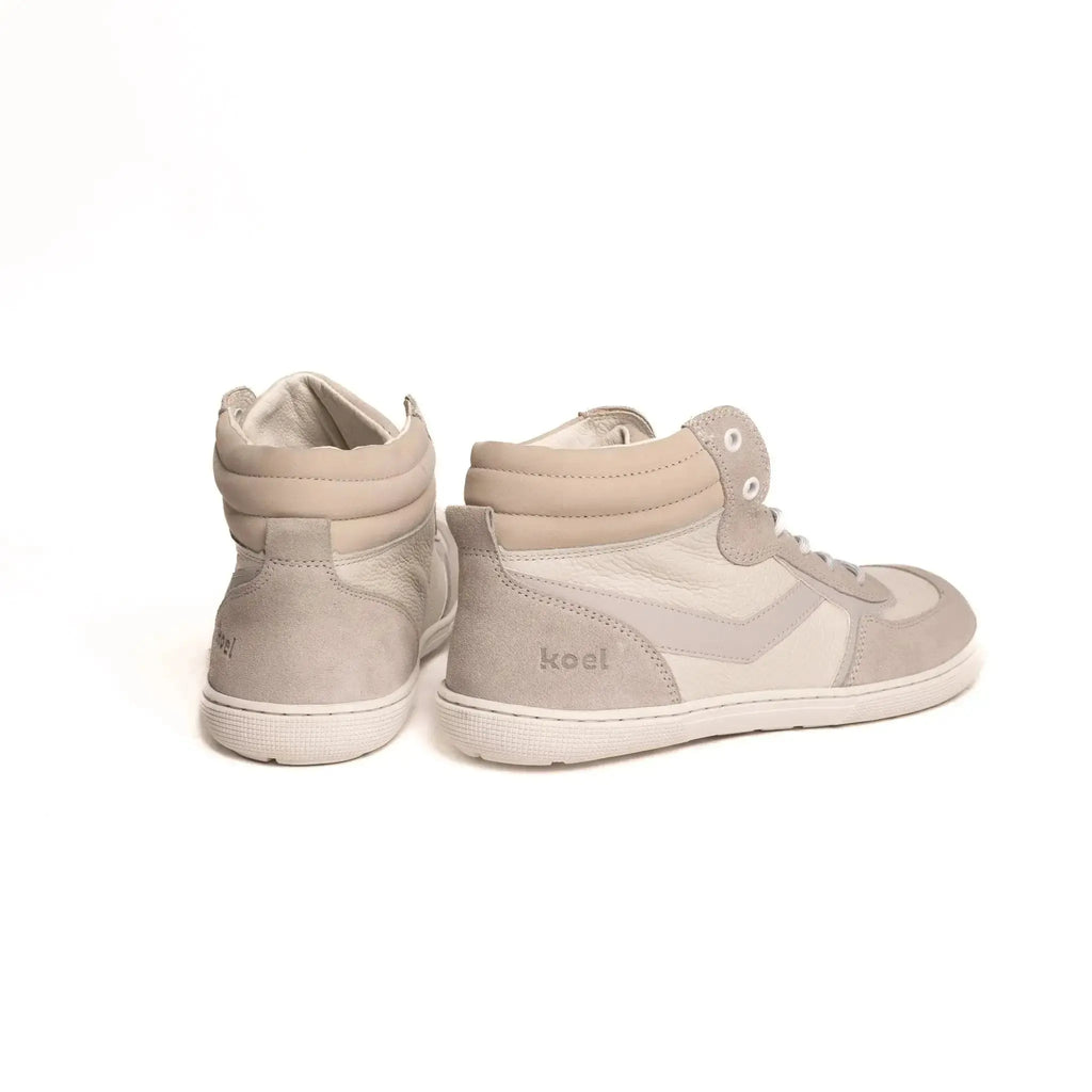 Koel - Florita White - Zapatillas barefoot retro de caña alta para mujer