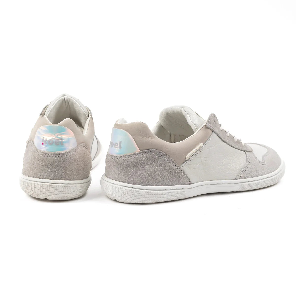 Koel - Francie Leather White / Grey - Casual Sneakers Barefoot-Koel-Cacles Barefoot-Tienda de calzado barefoot respetuoso minimalista