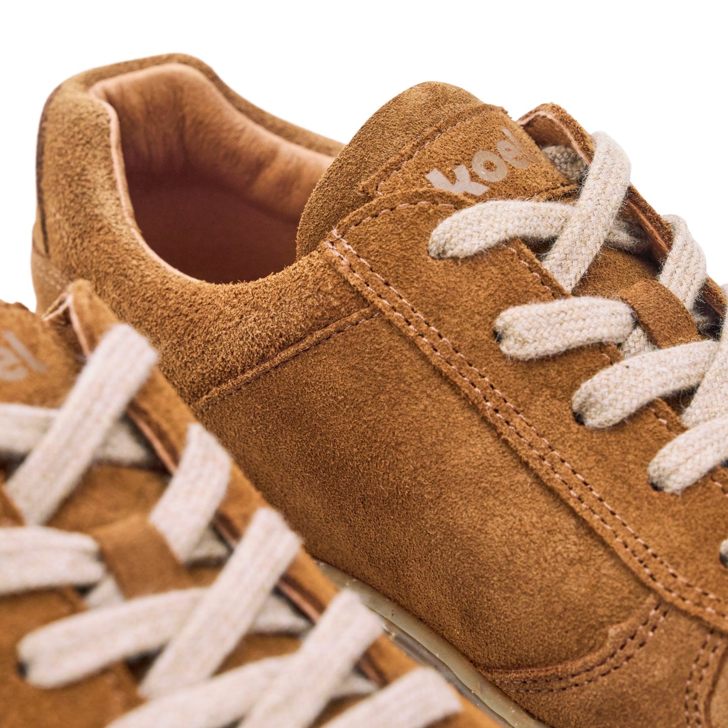 Koel Francie Suede Eco Cognac - Zapatillas barefoot de ante - Cacles Barefoot