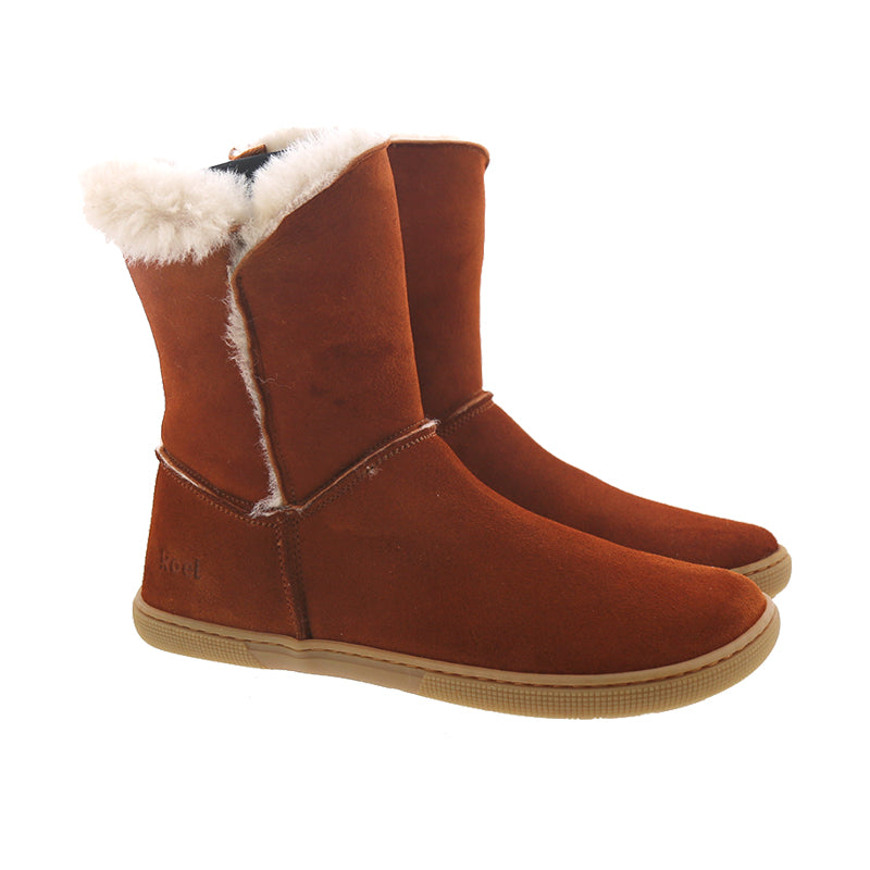 Koel - Freya Cognac - Botines barefoot calentitos-Koel-Cacles Barefoot-Tienda de calzado barefoot respetuoso minimalista