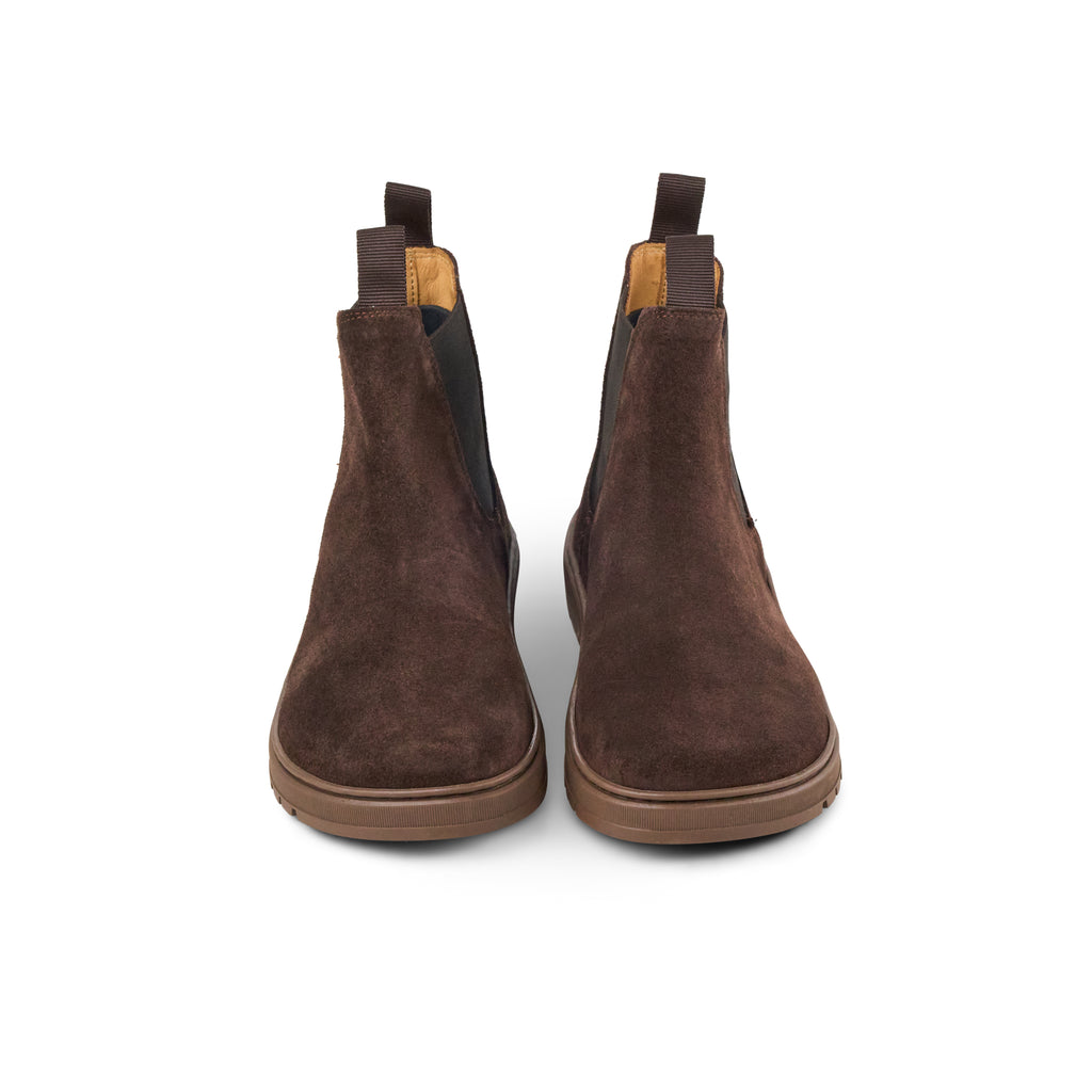 Koel Gavien Suede Chocolate - Botines chelsea barefoot unisex marrón oscuro