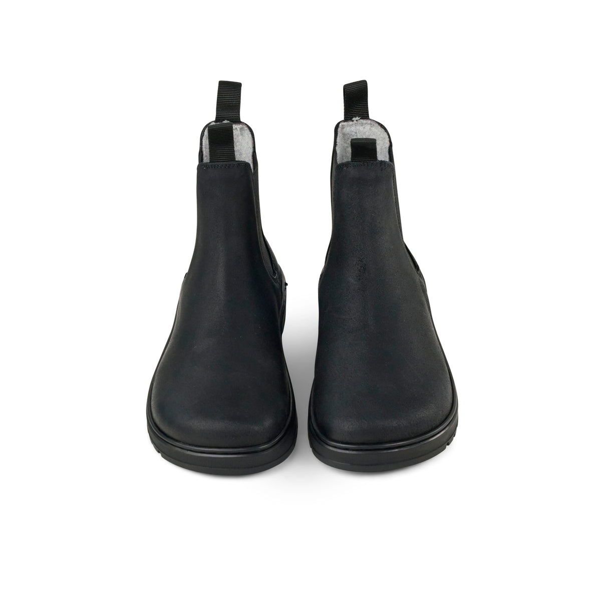 Koel Gavien Suede Felt Black - Botines Chelsea barefoot calientes estilo chunky negros