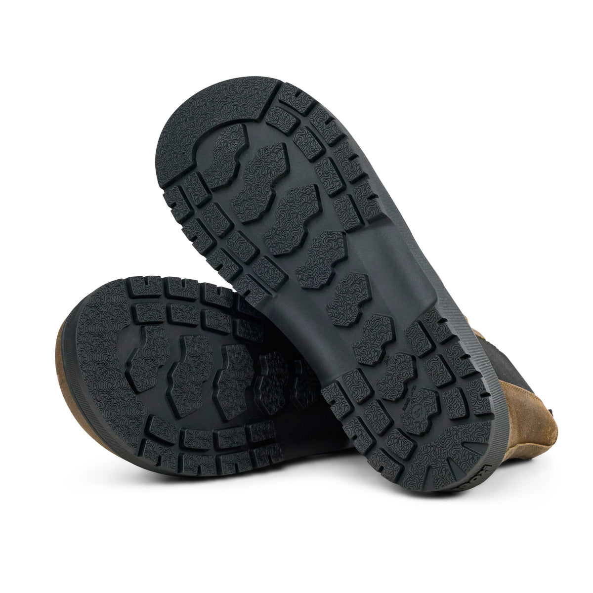 Koel Gavien Suede Felt DK Taupe - Botines Chelsea barefoot calientes estilo chunky marrones