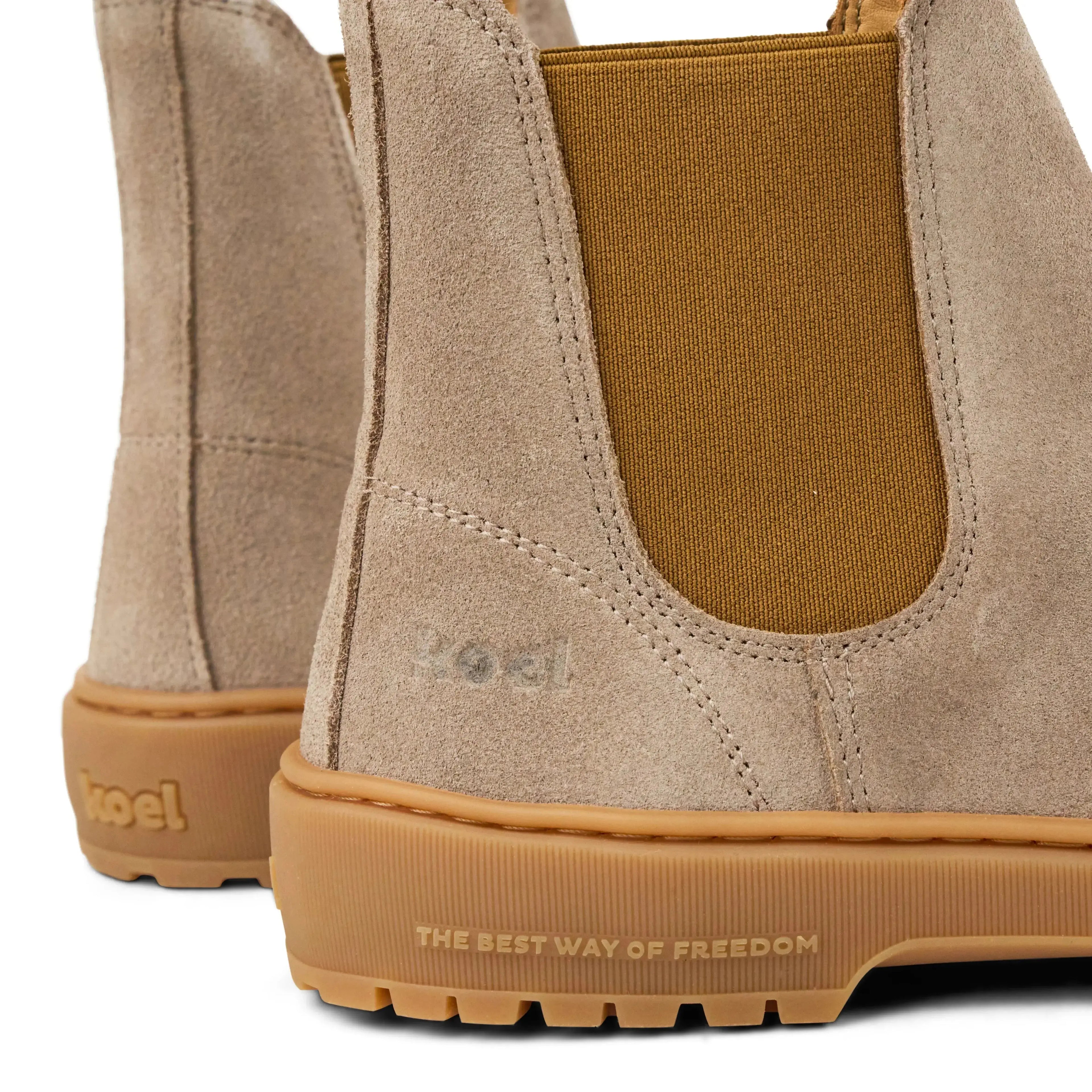 Koel Gavien Suede Taupe - Botines chelsea barefoot de mujer marrón claro