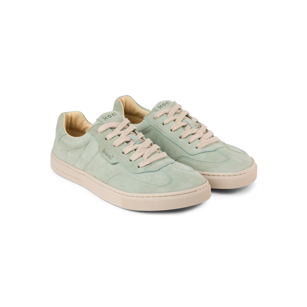Koel Helena Suede Mint - Zapatillas barefoot urbanas de mujer en ante color menta