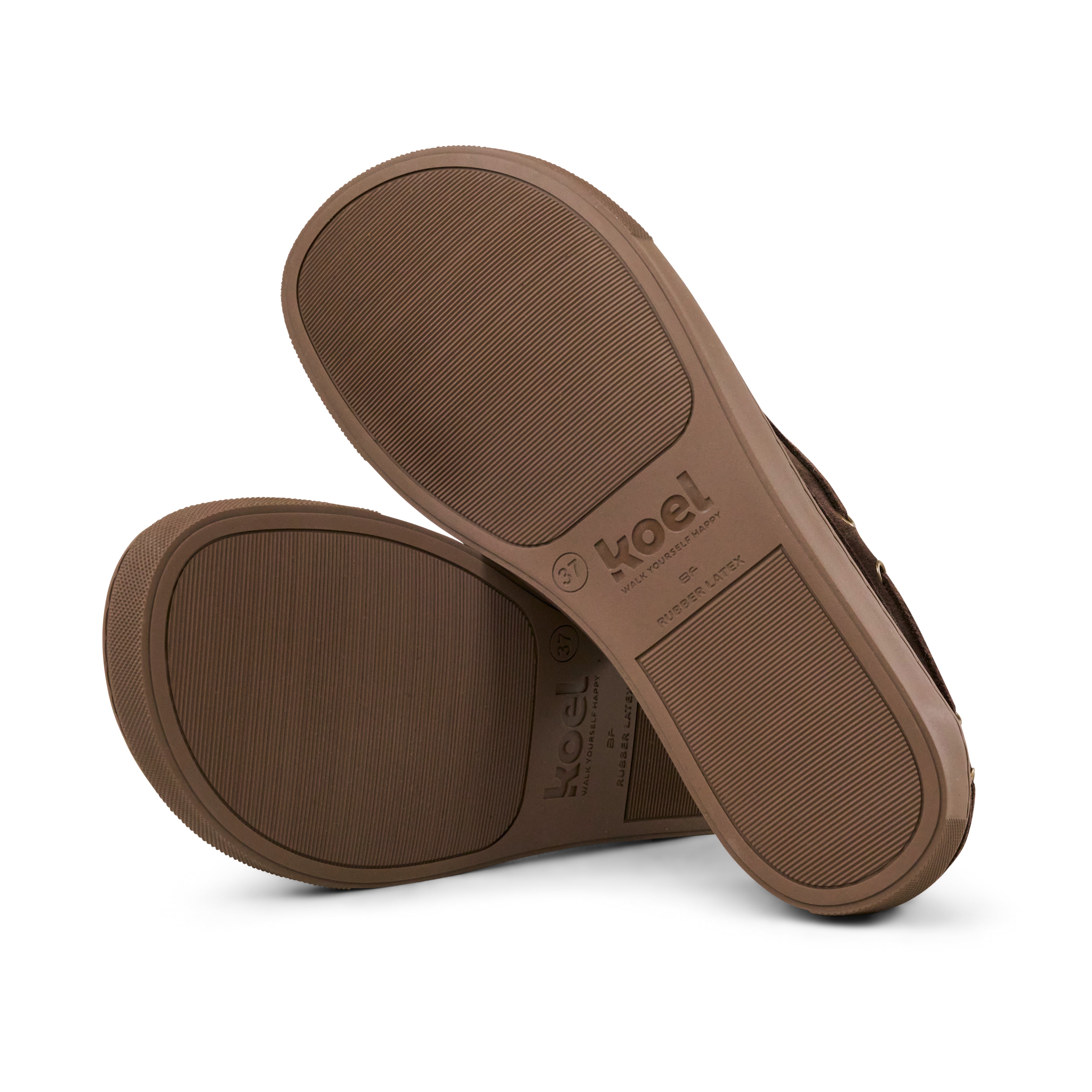 Koel Hivera Suede Brown - Náuticos Barefoot de mujer marrones
