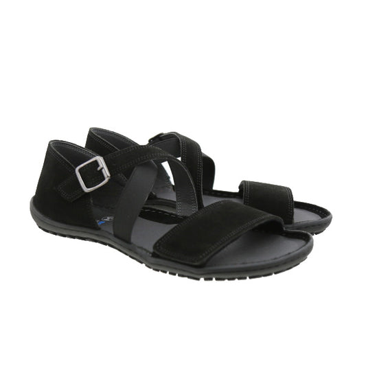 Koel - Isa Suede Black - Sandalias barefoot-Koel-Cacles Barefoot-Tienda de calzado barefoot respetuoso minimalista