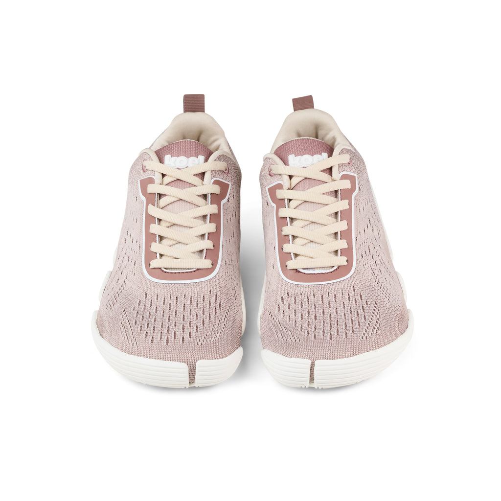 Koel NOVA Fabrics Taupe - Zapatillas barefoot para gimnasio y entrenamiento de mujer rosas