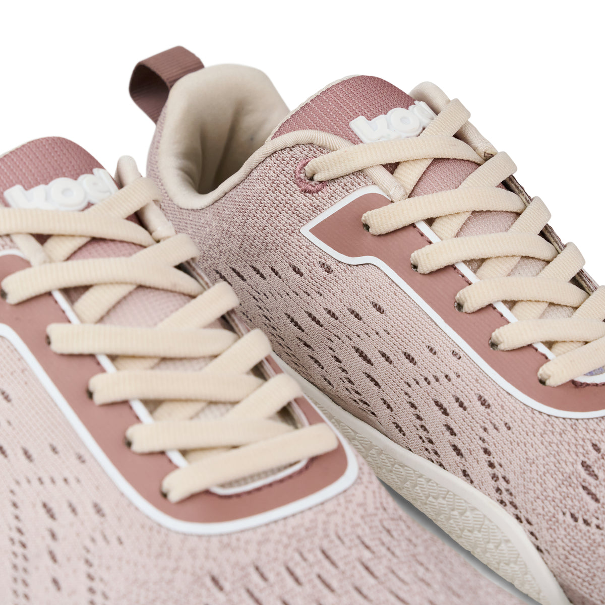 Koel NOVA Fabrics Taupe - Zapatillas barefoot para gimnasio y entrenamiento de mujer rosas