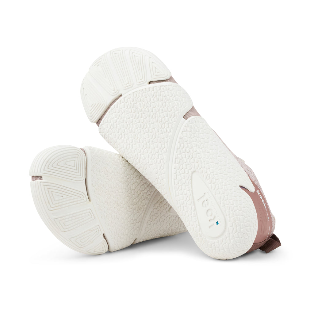 Koel NOVA Fabrics Taupe - Zapatillas barefoot para gimnasio y entrenamiento de mujer rosas