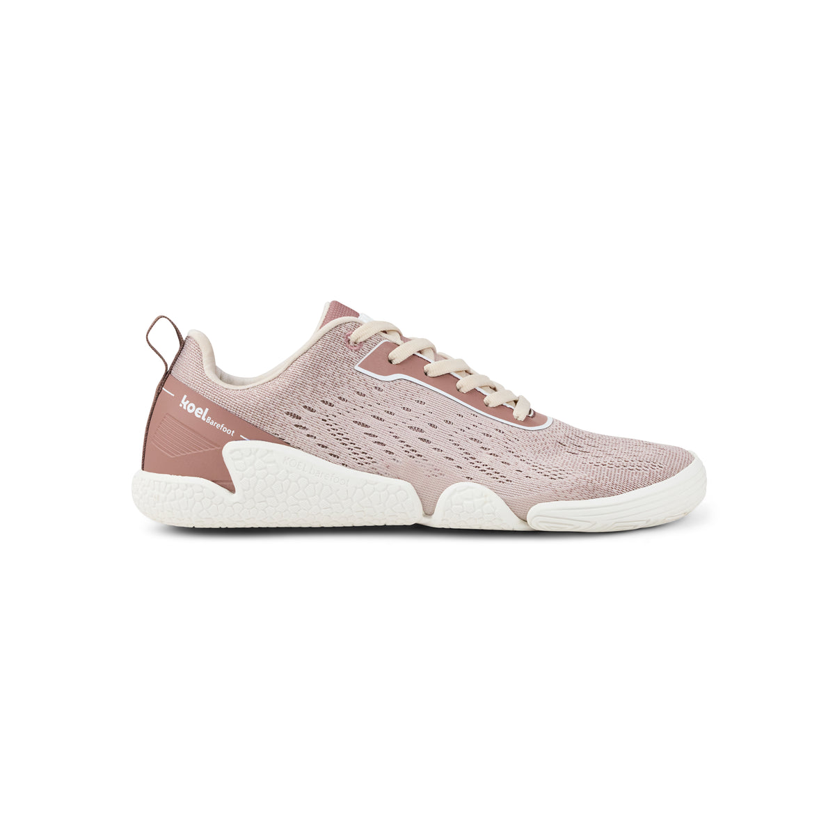 Koel NOVA Fabrics Taupe - Zapatillas barefoot para gimnasio y entrenamiento de mujer rosas