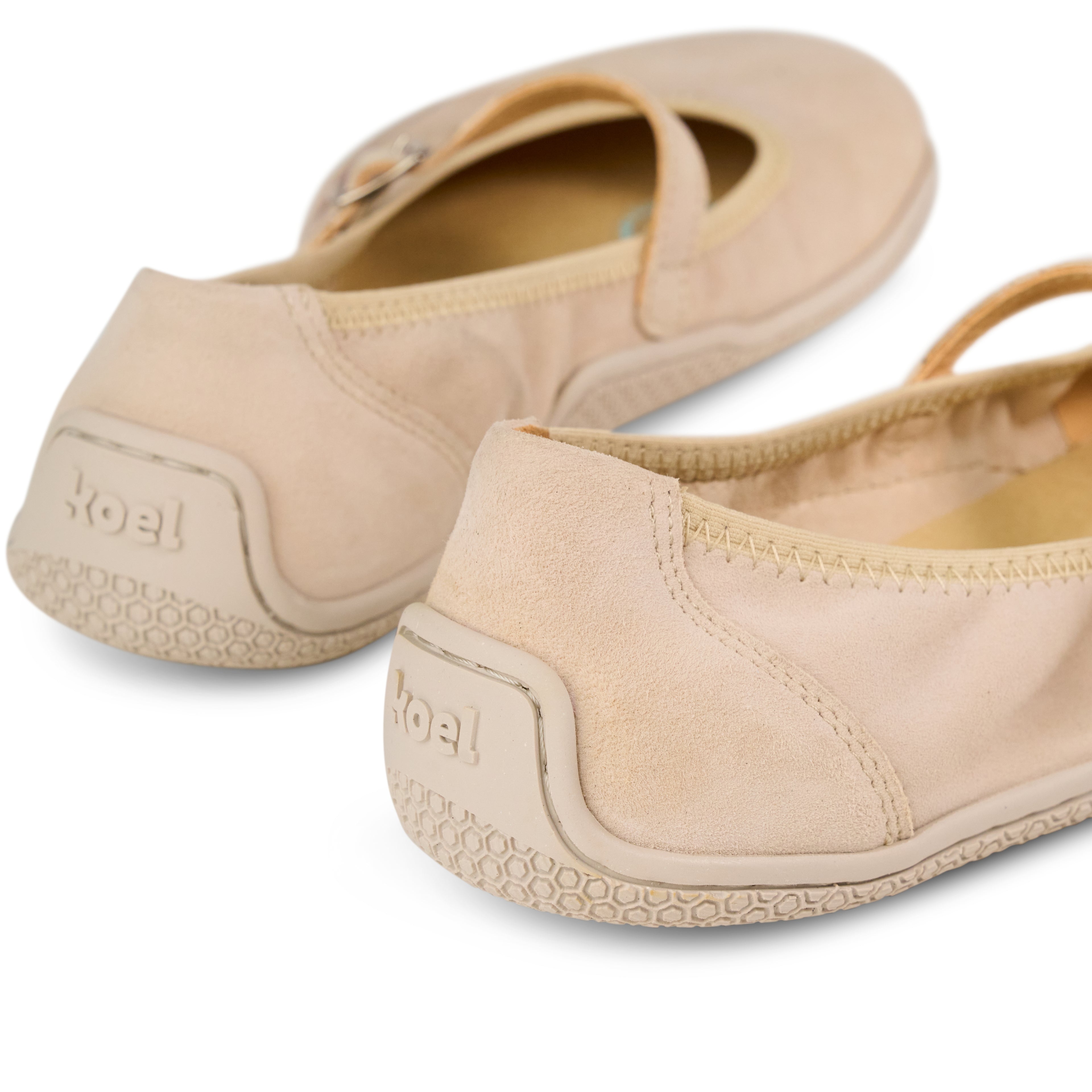 Koel - Valeria Suede Beige - bailarinas barefoot de ante beige