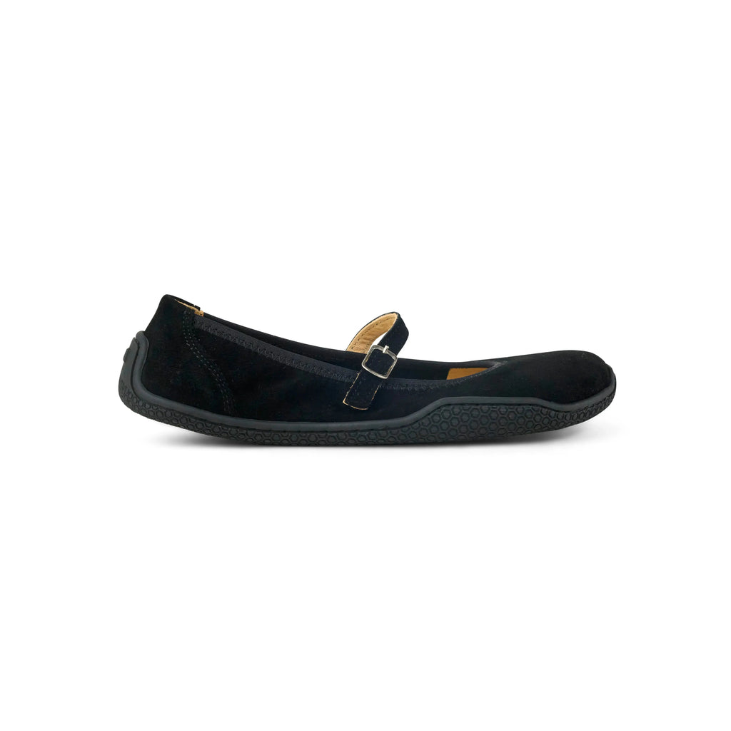 Koel - Valeria Suede Black - bailarinas barefoot de ante negras