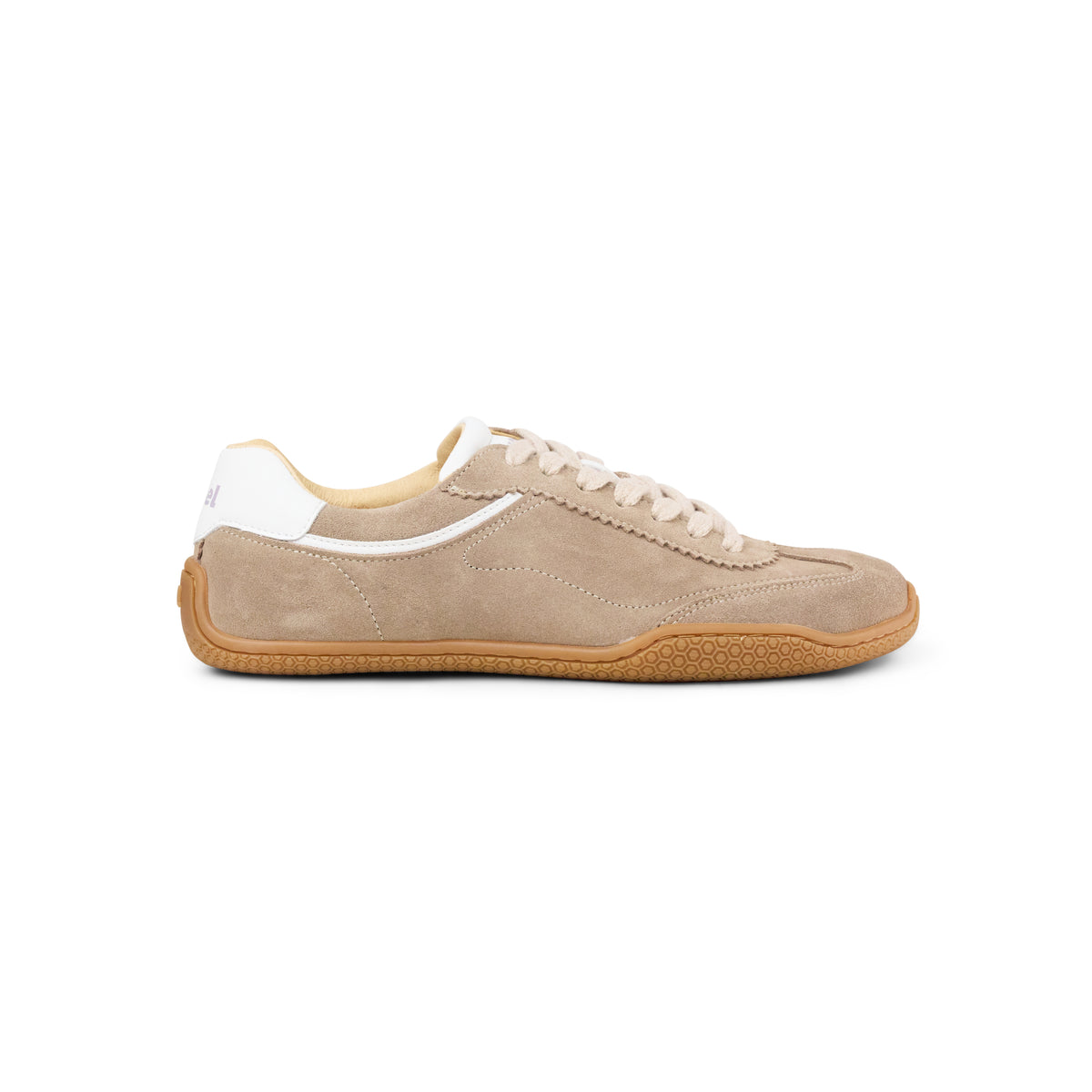 Koel Vienna Suede Taupe - Zapatillas barefoot minimalistas de mujer en ante marrones
