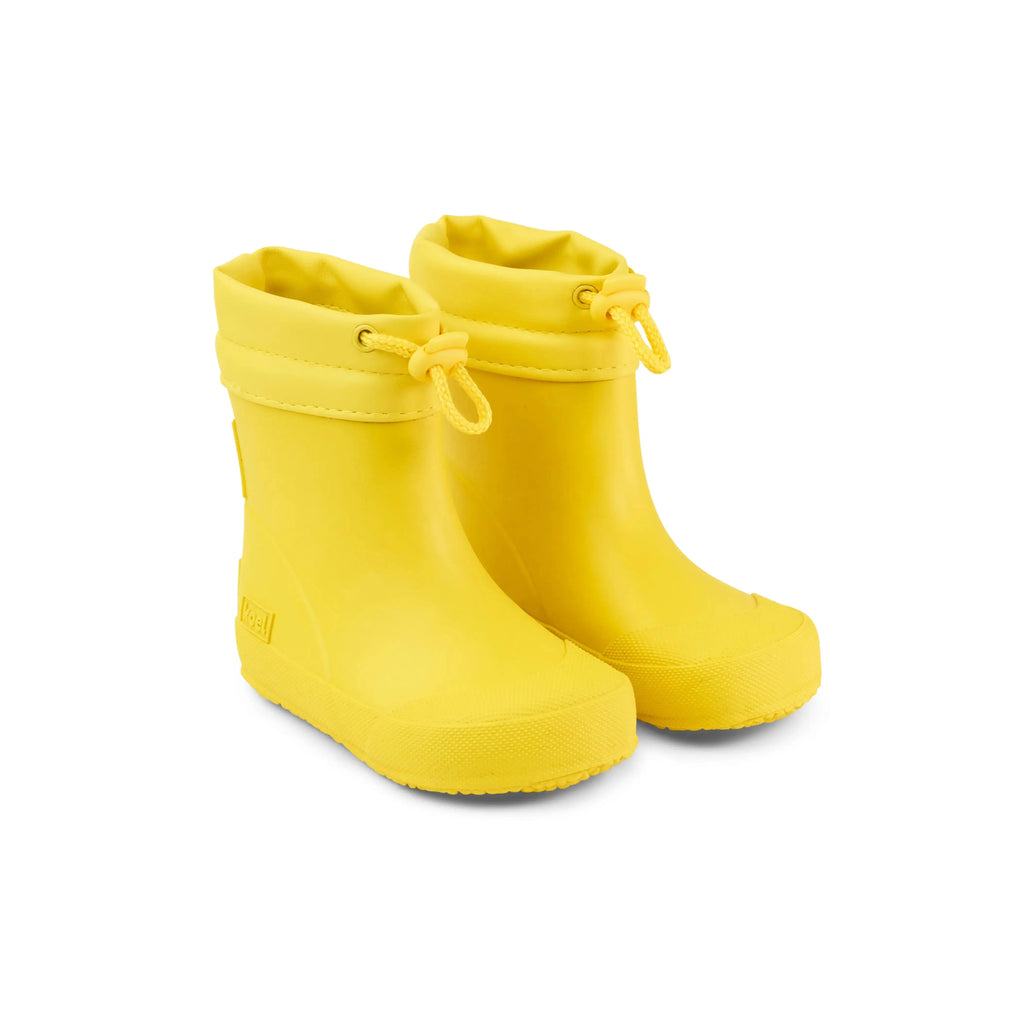Koel Wibi Yellow - botas de agua respetuosas de primeros pasos amarillas  Cacles Barefoot