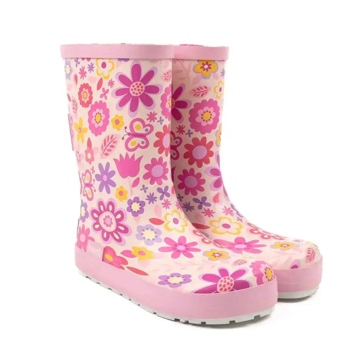 Koel4kids - Wellie Fuchsia Flowers - bottes de pluie barefoot