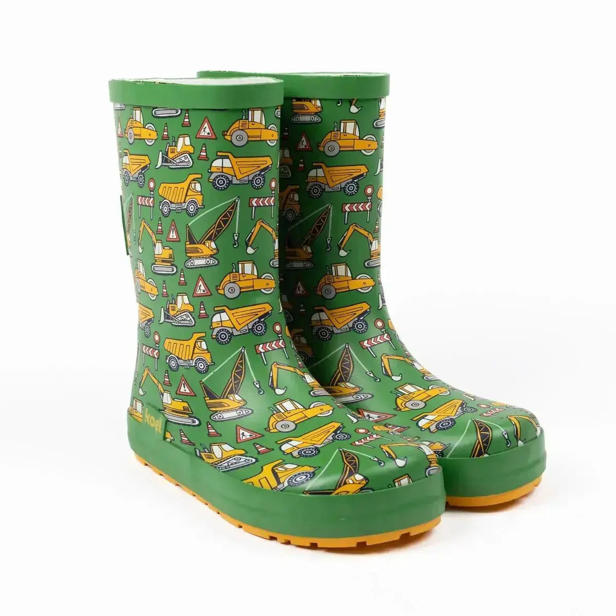 Koel4kids - Wellie Tractor Green - bottes de pluie barefoot