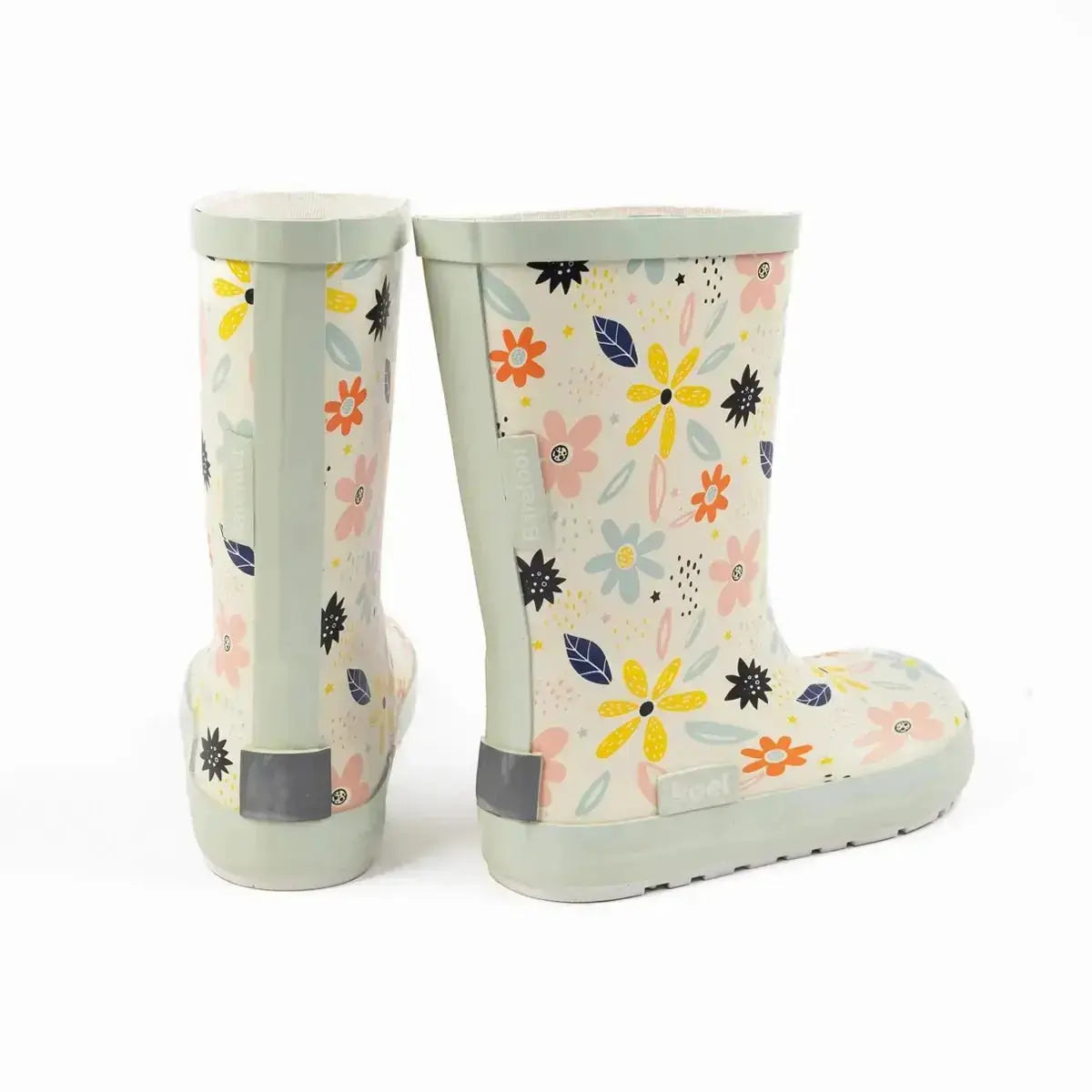 Koel4kids - Wellie White Flowers - bottes de pluie barefoot