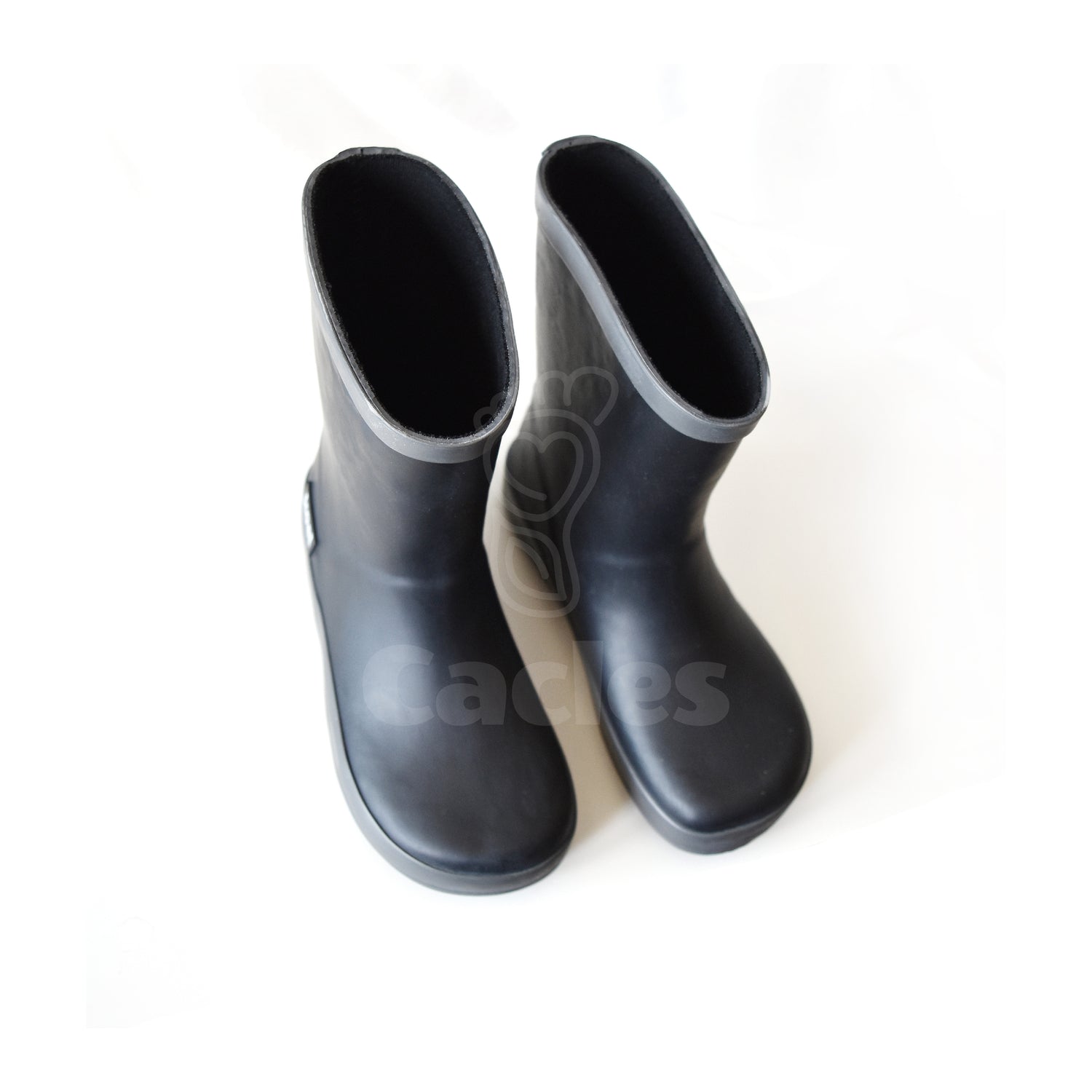 Koel4kids - Wellie Black - botas de lluvia barefoot-Koel4kids-Cacles Barefoot-Tienda de calzado barefoot respetuoso minimalista