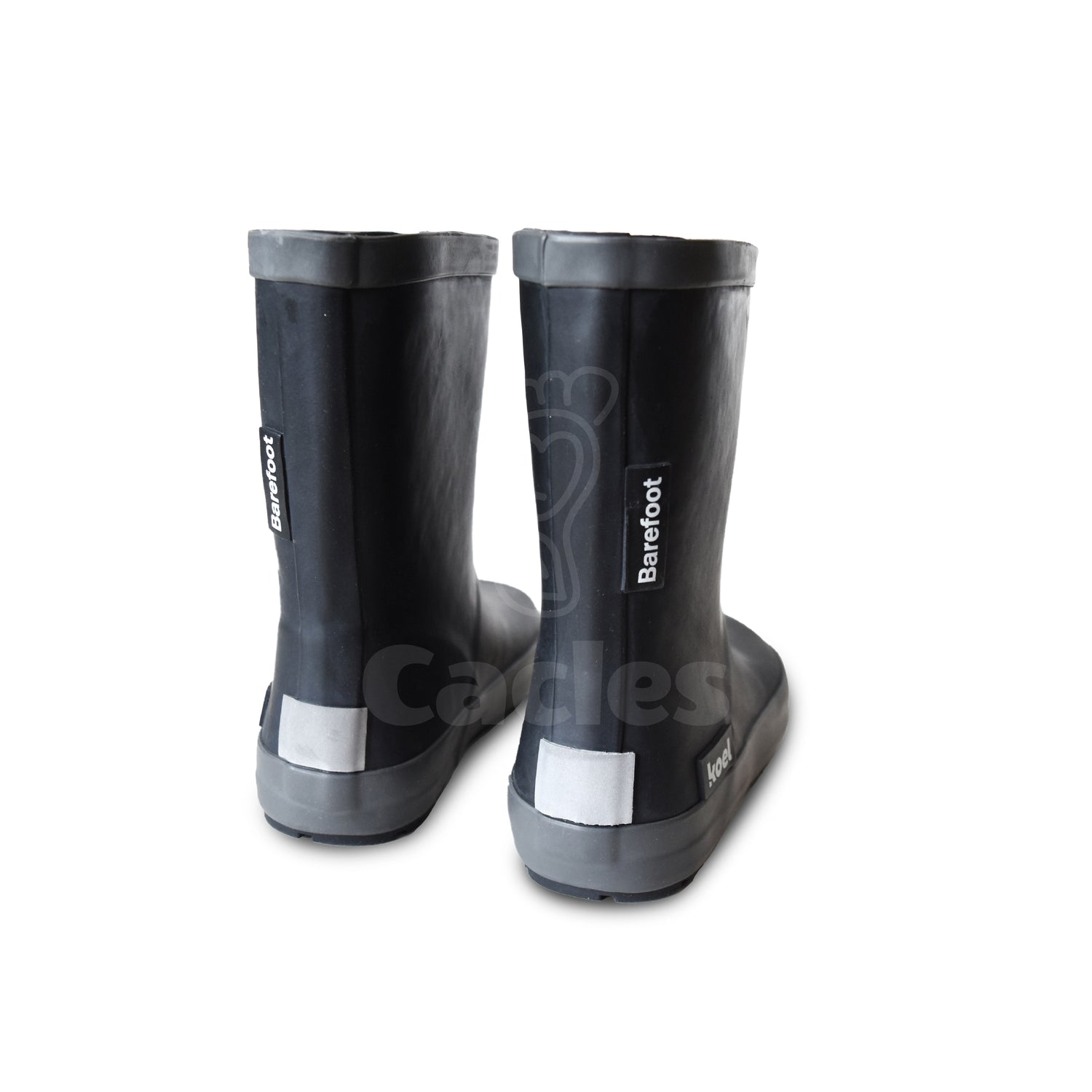 Koel4kids - Wellie Black - botas de lluvia barefoot-Koel4kids-Cacles Barefoot-Tienda de calzado barefoot respetuoso minimalista