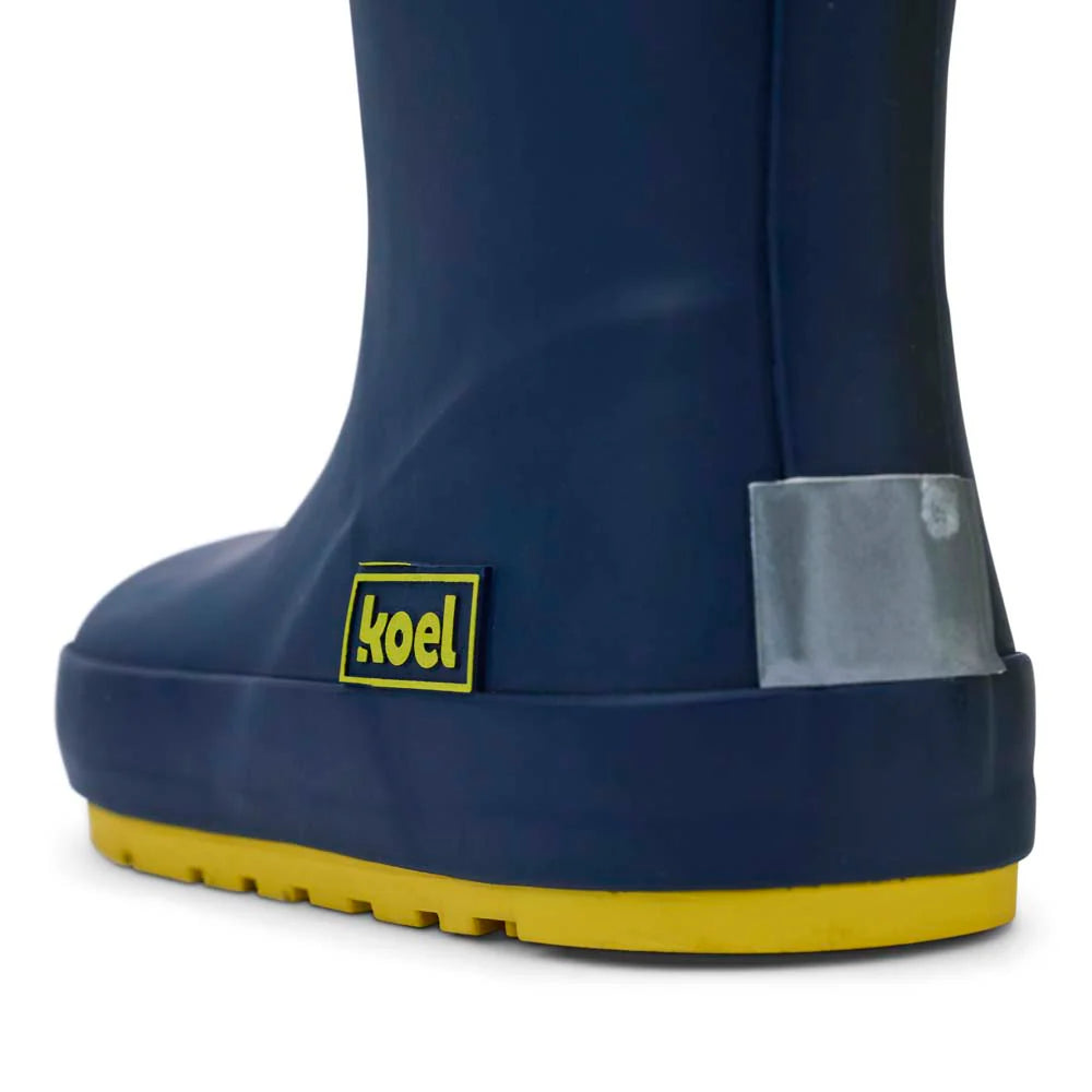 Koel4kids - Wellie Blue - botas de lluvia barefoot
