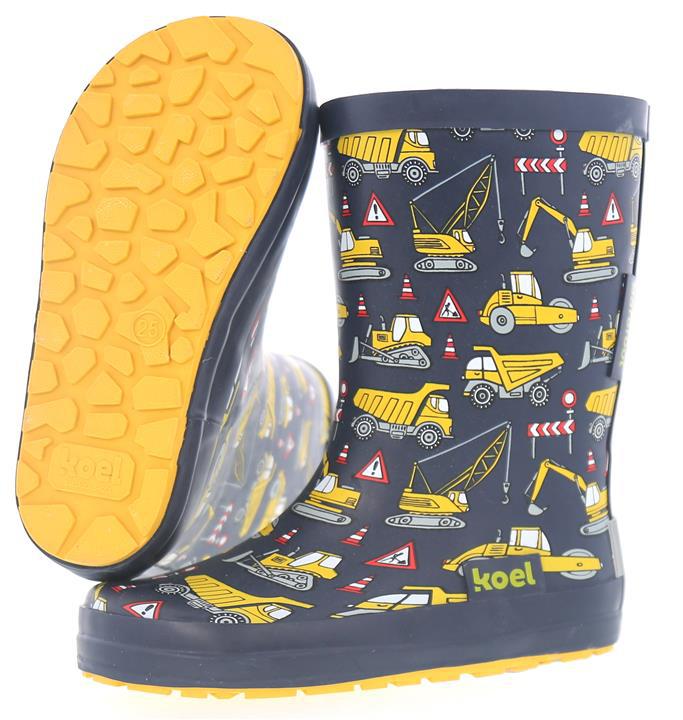 Koel4kids - botas de lluvia barefoot - grúas-Koel4kids-Cacles Barefoot