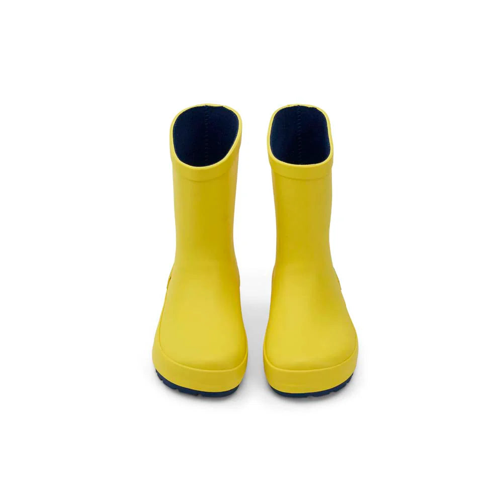 Koel4kids - Wellie Yellow - botas de lluvia barefoot