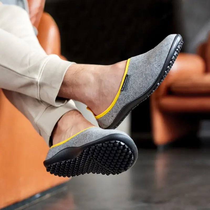 Leguano Acasa Yellow Slipper - zapatillas de casa barefoot  Cacles Barefoot