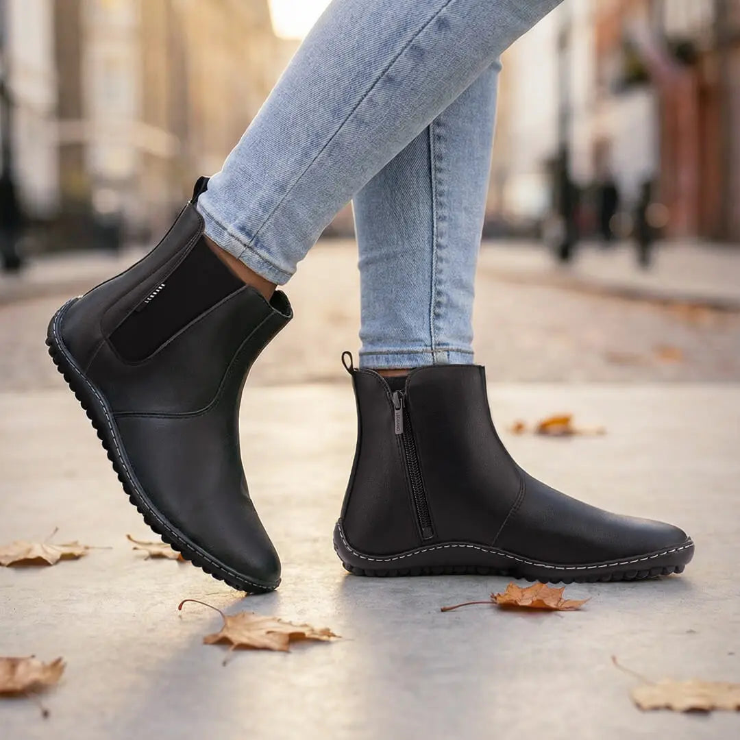 Leguano Bareboot - Botines Chelsea Barefoot Unisex Negros  Cacles Barefoot