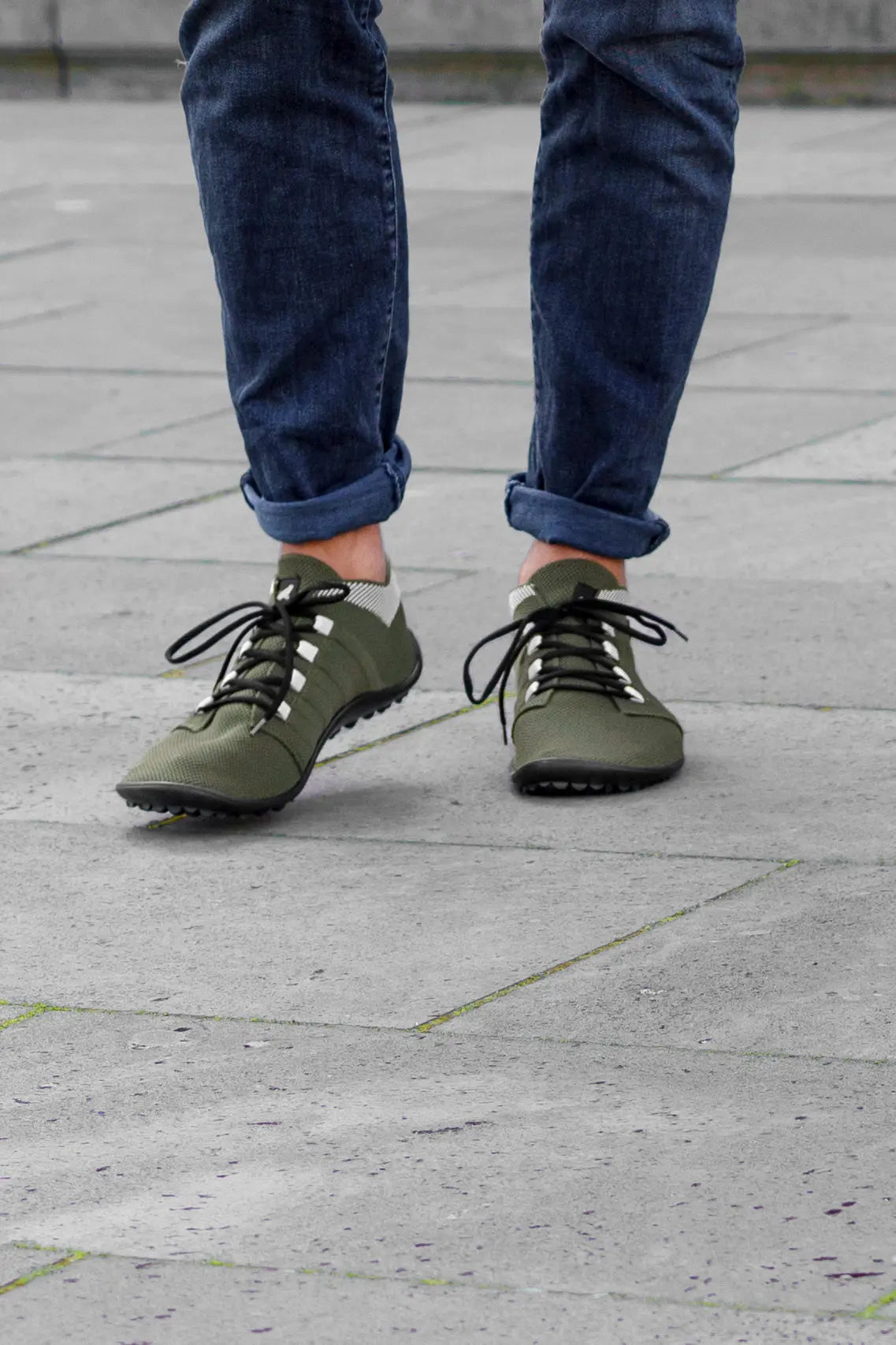 Leguano - Beat Olive - Zapatillas Barefoot ligeras media caña