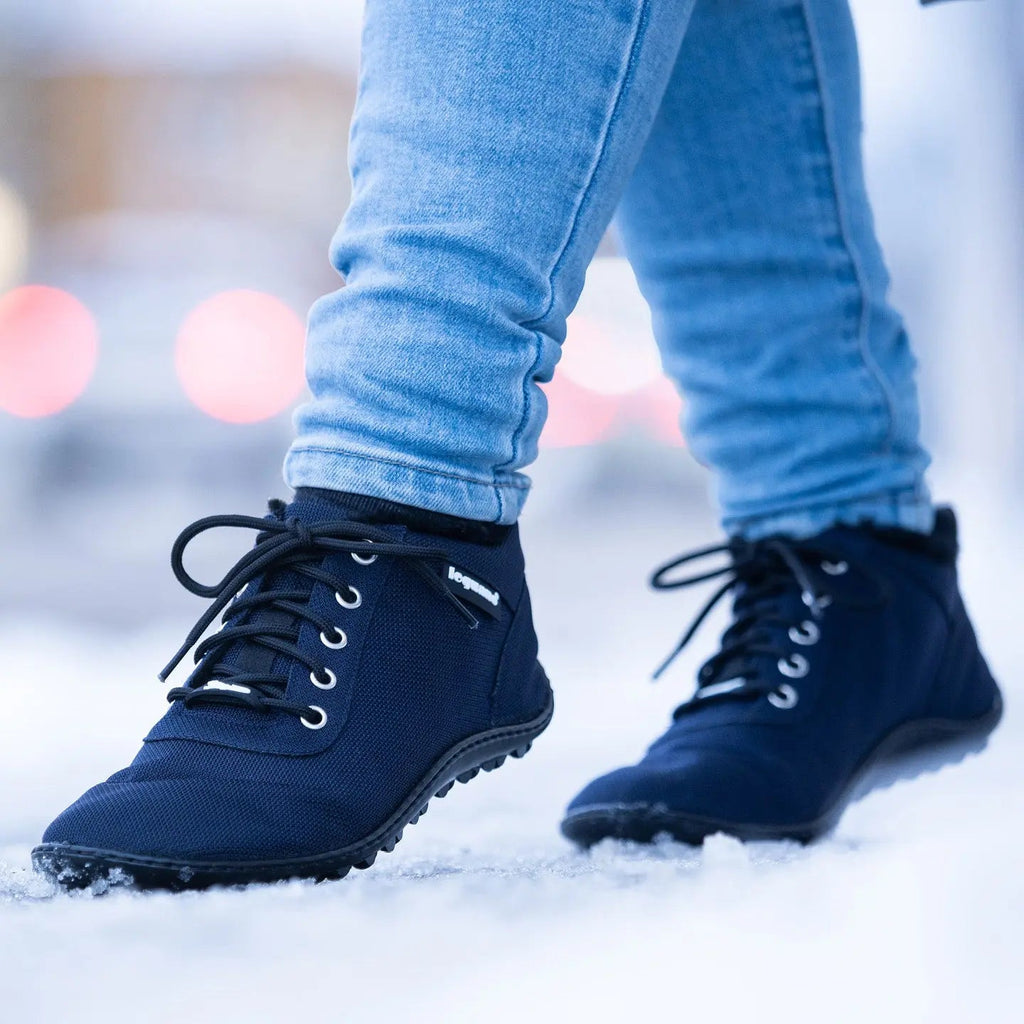 Leguano - Galaxo Blue - Botines Barefoot ligeros y con forrito