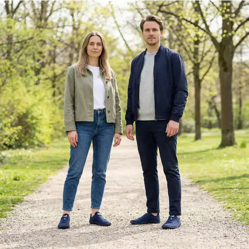Leguano Go: Navy - Zapatillas barefoot elegantes unisex