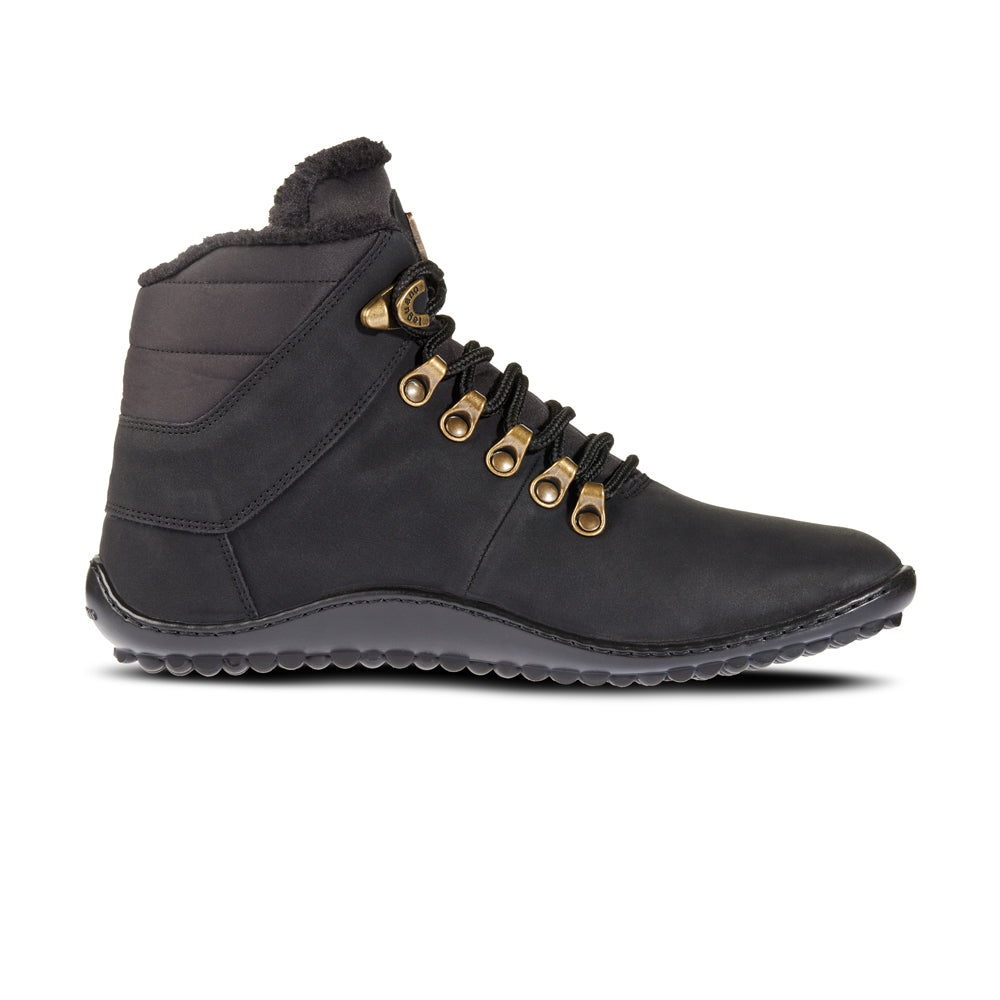 Leguano - Husky Schwarz - Botas Barefoot invernales con forro caliente
