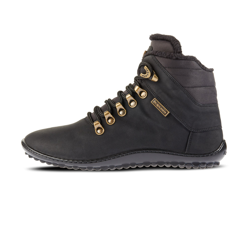 Leguano - Husky Schwarz - Botas Barefoot invernales con forro caliente