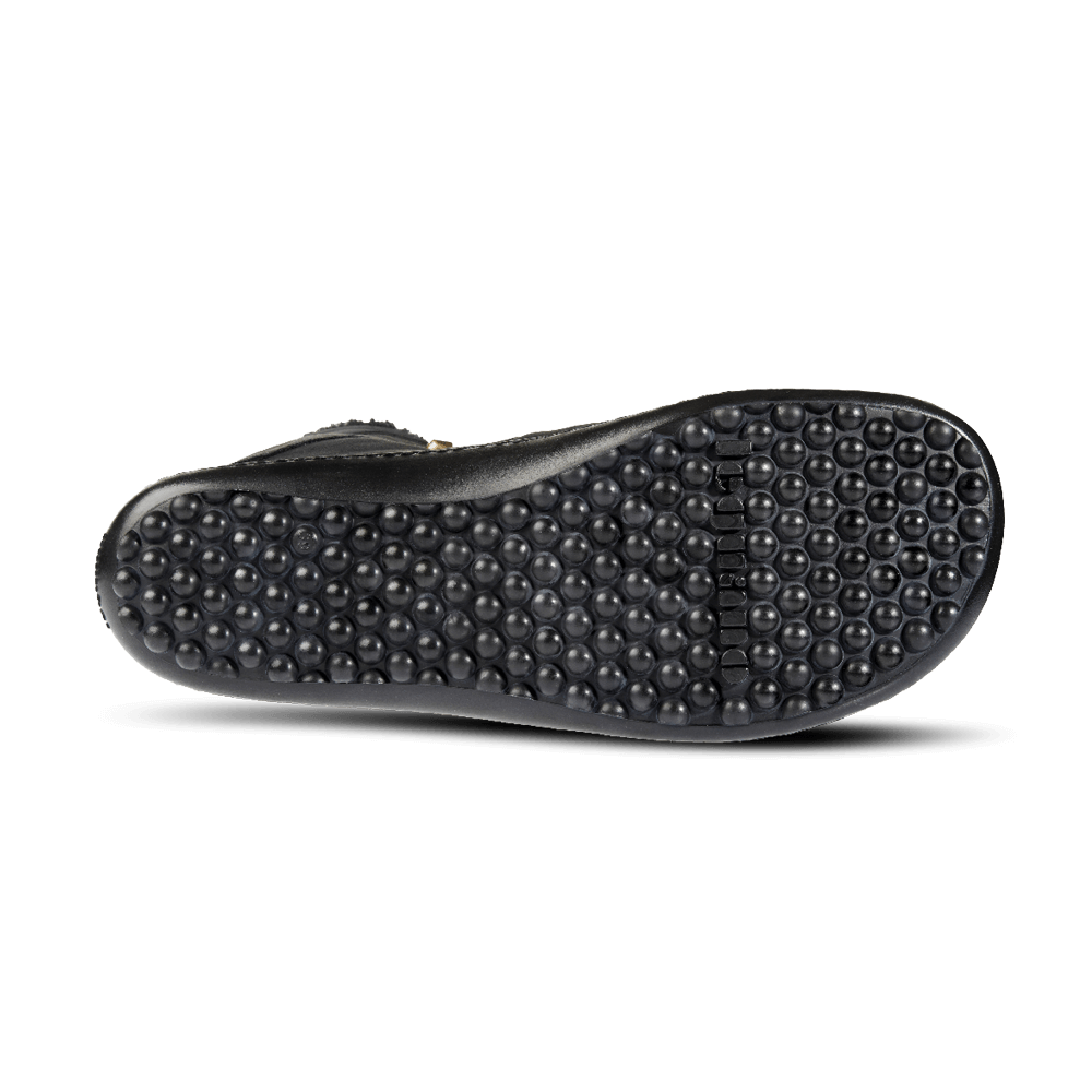 Leguano Husky Schwarz - Botines barefoot calientes para senderismo y uso casual