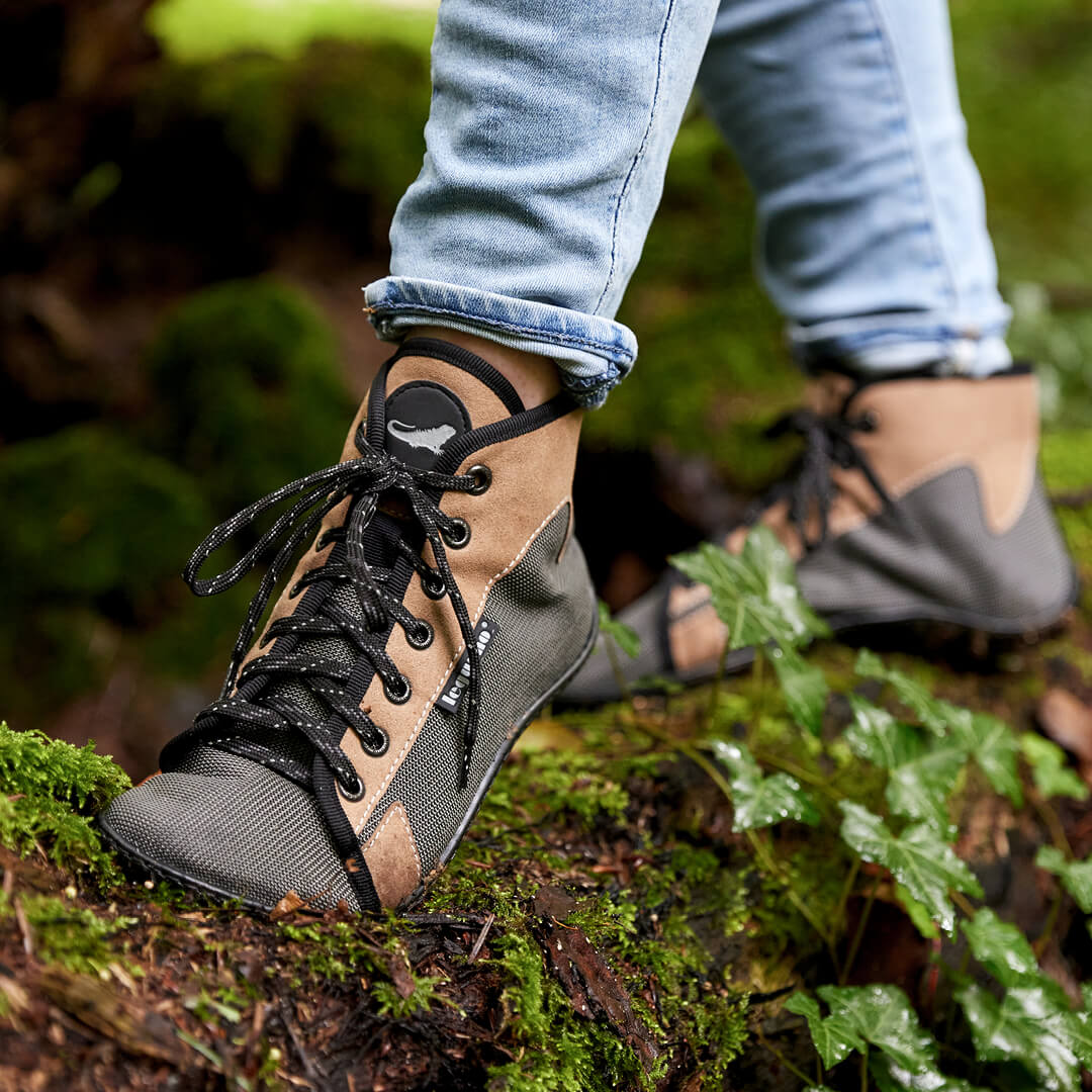 Leguano Jaspar Forester - Botines barefoot ligeros para senderismo marrones-Botines-Leguano-Cacles Barefoot