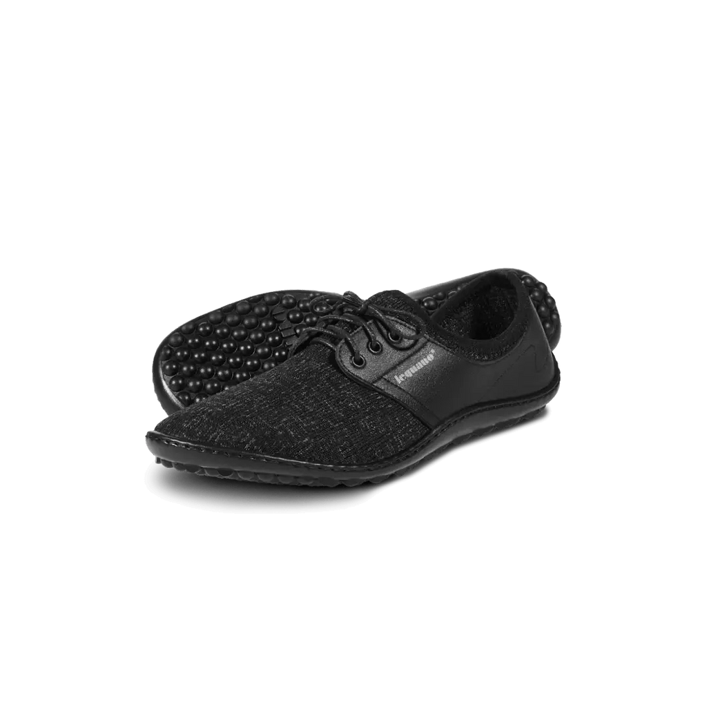 Leguano Juno Schwarz - Zapatillas Casual y de Oficina Unisex Negras  Cacles Barefoot