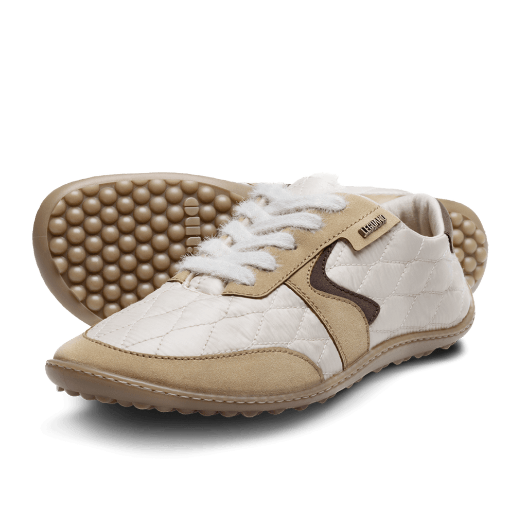 Leguano Nightstep Cosy Cream - Zapatillas Barefoot Casual Everyday para Mujer Blanco Beige-zapatilla casual-Leguano-Cacles Barefoot