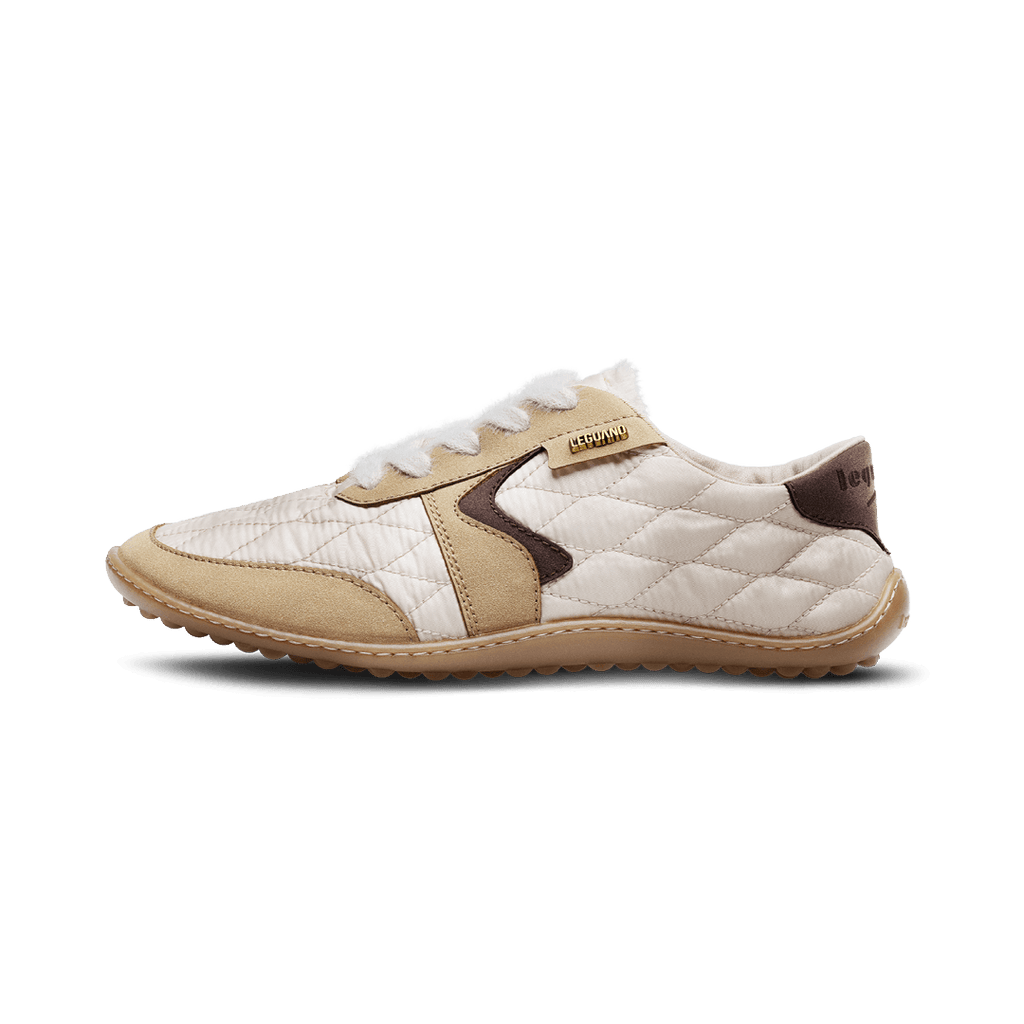 Leguano Nightstep Cosy Cream - Zapatillas Barefoot Casual Everyday para Mujer Blanco Beige-zapatilla casual-Leguano-Cacles Barefoot