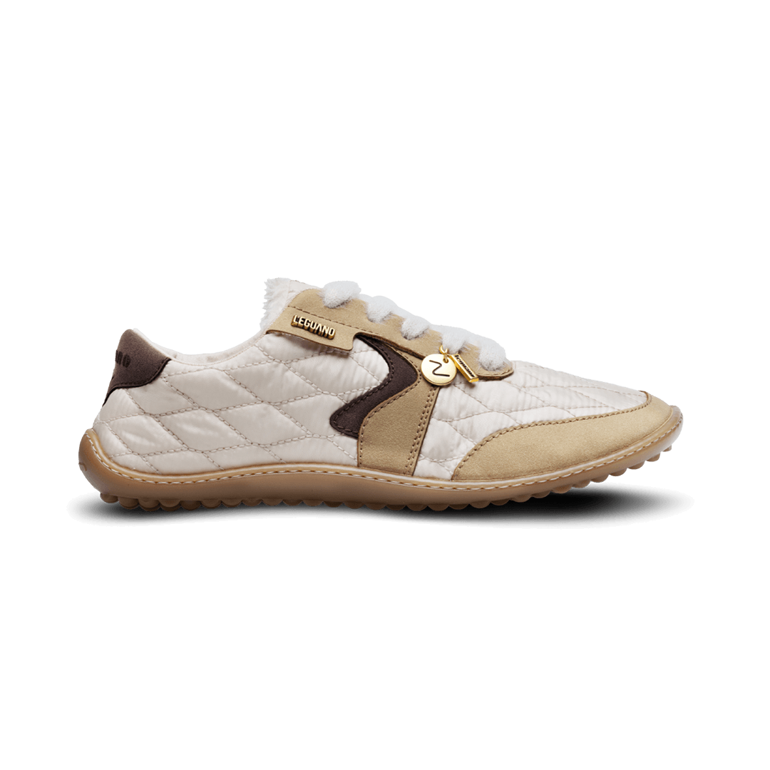 Leguano Nightstep Cosy Cream - Zapatillas Barefoot Casual Everyday para Mujer Blanco Beige-zapatilla casual-Leguano-37-Cacles Barefoot